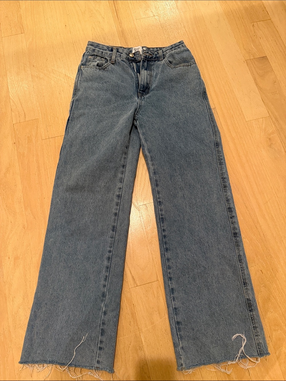 Princess Polly Mid-Rise Wide Leg Jeans in Medium Blue